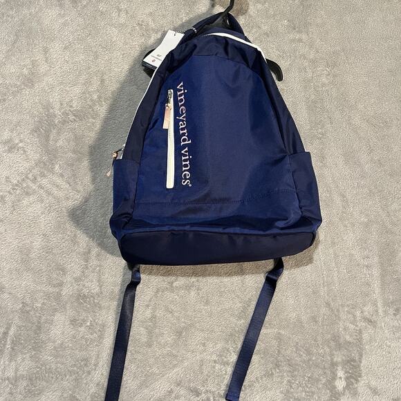 Vineyard Vines x Target Backpack Blue Zipper Casual Preppy School Bag NWT - Picture 1 of 5